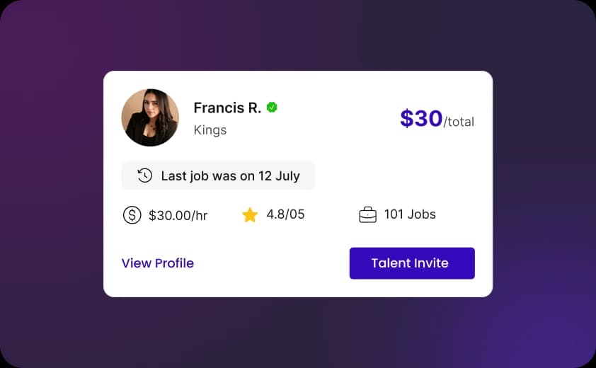 Get Offers from Talents