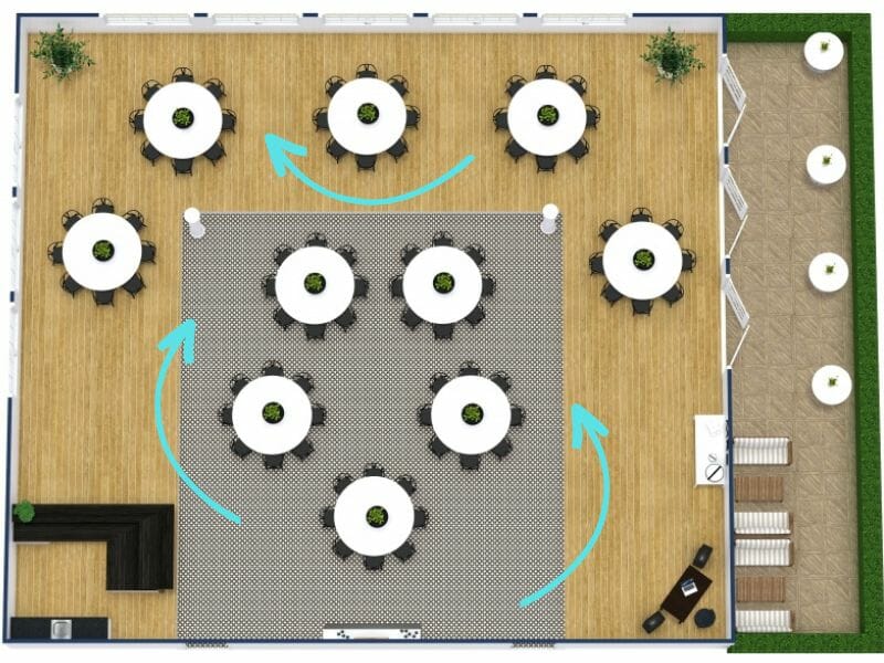 Event venue layout